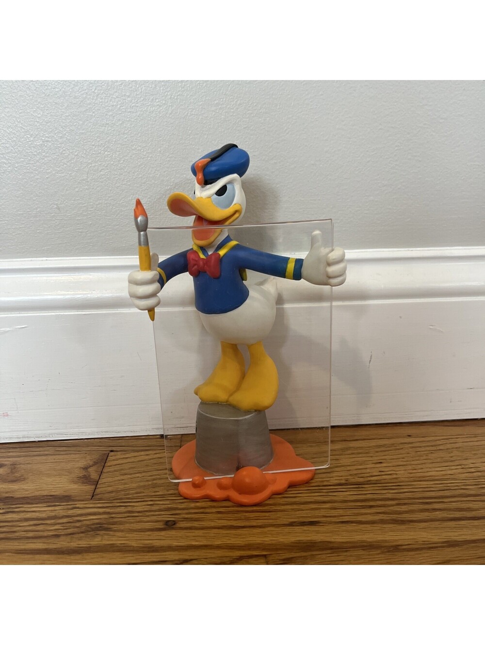 Early 2000’s Disney 3D Donald Duck Peek A Boo Photo Frame Wet Paint 4X6